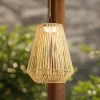 Lindby LED-solcellelampe Austas, beige, Ø 32 cm, USB, IP54