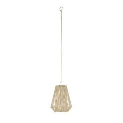 Lindby LED-solcellelampe Austas, beige, Ø 32 cm, USB, IP54