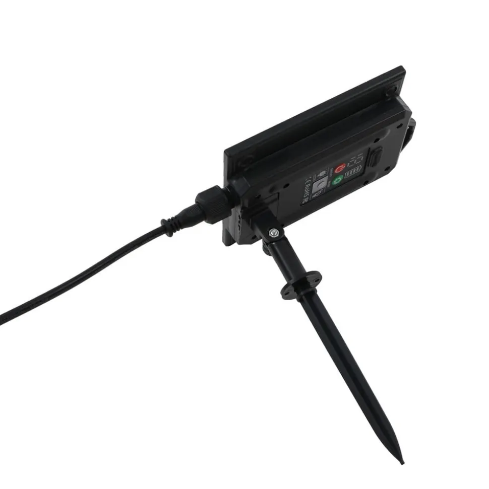 Lindby LED-solcellelampe Balian, sæt med 3, sort, aluminium, 3000K