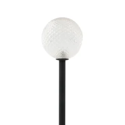 Lindby LED-solcellelampe Brindley, sort, glas, IP65