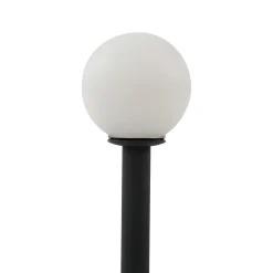 Lindby LED-solcellelampe Freydis, sæt med 3, sort, 2.000 K