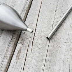 Lindby LED-solcellelampe Jari, højde 122 cm, stål, klar