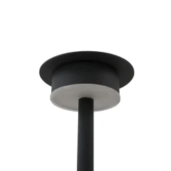 Lindby LED-solcellelampe Lyris, sæt med 3, sort, aluminium, 3.000K
