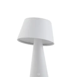 Lindby LED-solcellelampe Lirinor, hvid, plast, Ø 13 cm