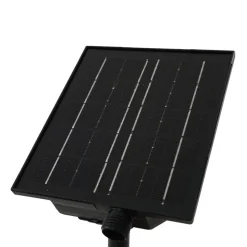 Lindby LED-solcellelampe Lyris, sort, aluminium, 3.000 K