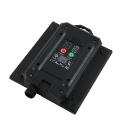 Lindby LED-solcellelampe Lyris, sort, aluminium, 3.000 K
