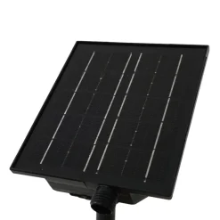 Lindby LED-solcellelampe Sabriel, buet, sort, aluminium, 3000K