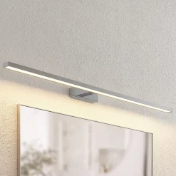 Lindby LED-spejllampe Jukka, 120 cm, krom, metal, IP44