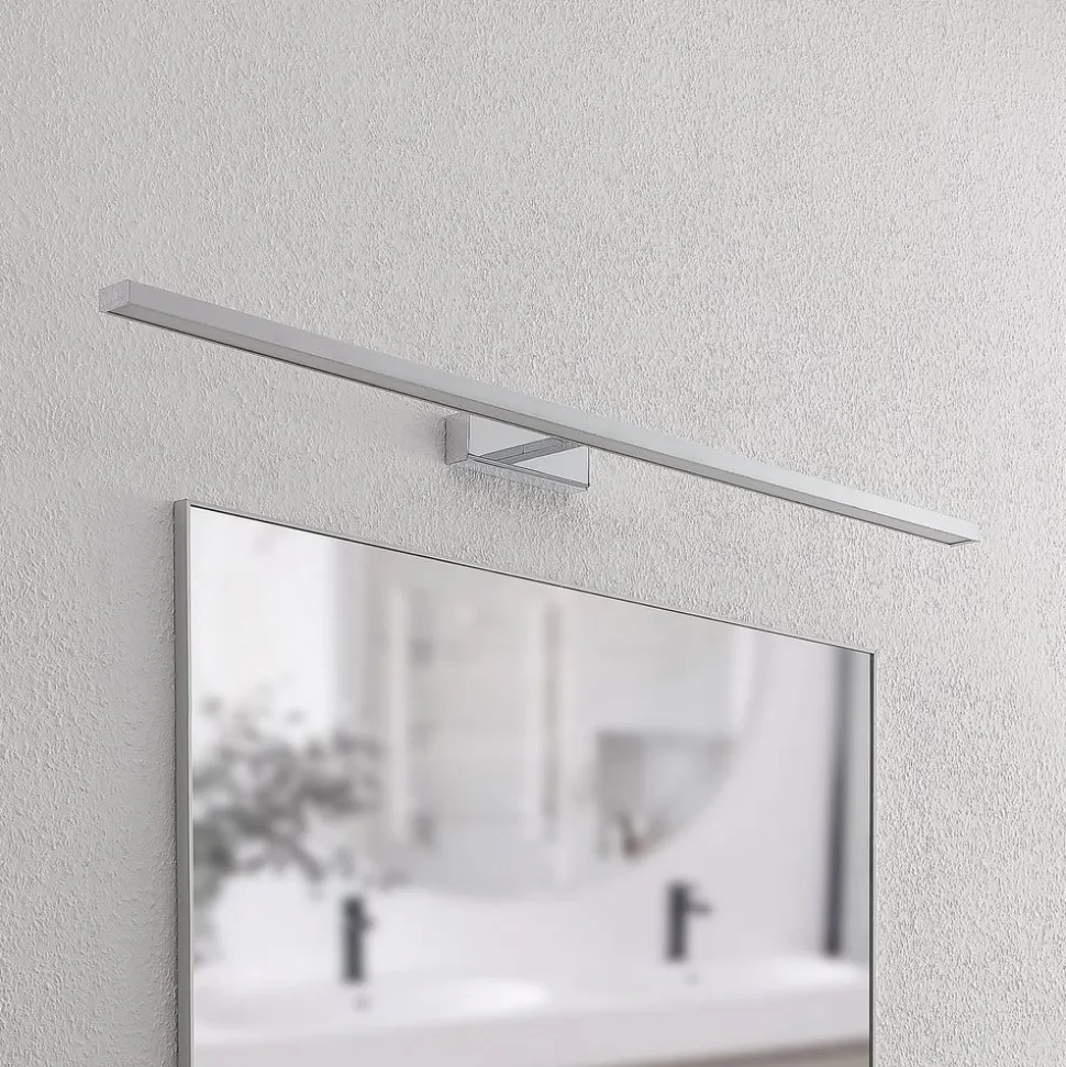 Lindby LED-spejllampe Jukka, 120 cm, krom, metal, IP44