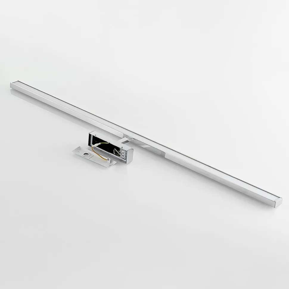 Lindby LED-spejllampe Jukka, 120 cm, krom, metal, IP44