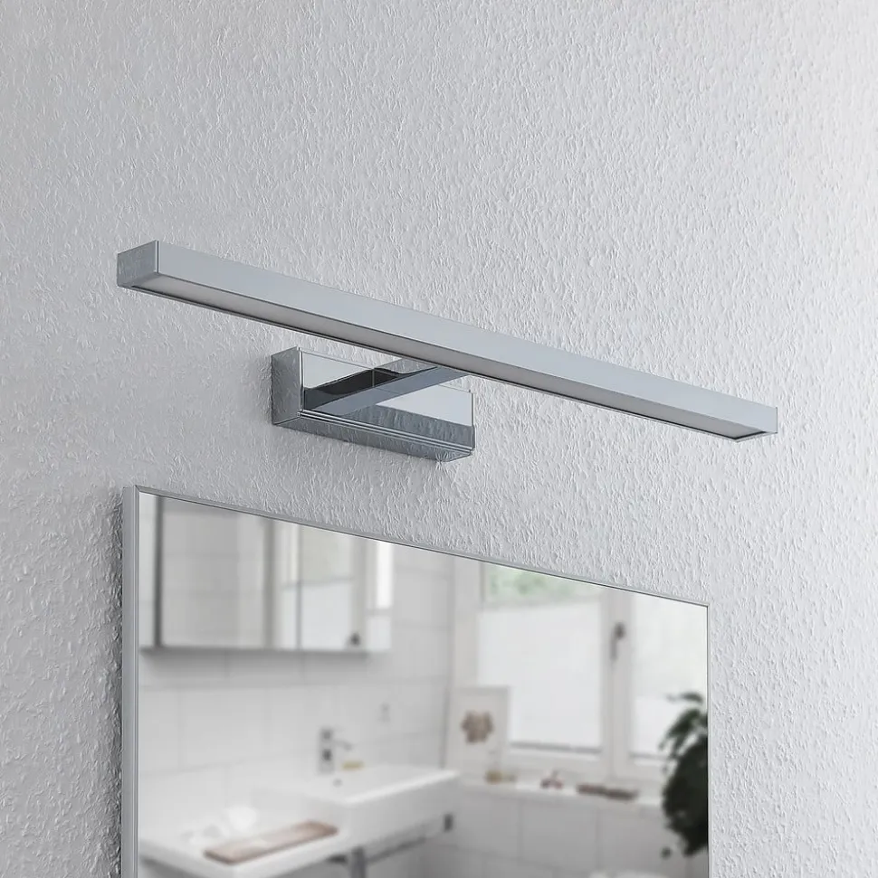 Lindby LED-spejllampe Jukka, 60 cm, krom, metal, IP44