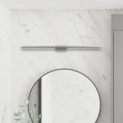 Lindby LED-spejllampe til badeværelset Alenia, 120 cm, IP44, grå
