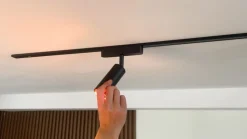 Lindby LED-spot 48 V Lumaro, sort, Ø 4 cm, aluminium, dæmpbar
