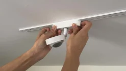 Lindby LED-spot 48 V Lumaro, hvid, Ø 7,3 cm, aluminium, dæmpbar
