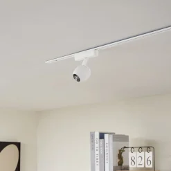 Lindby LED-spot 48 V Lumaro, hvid, Ø6cm, plast, dæmpbar
