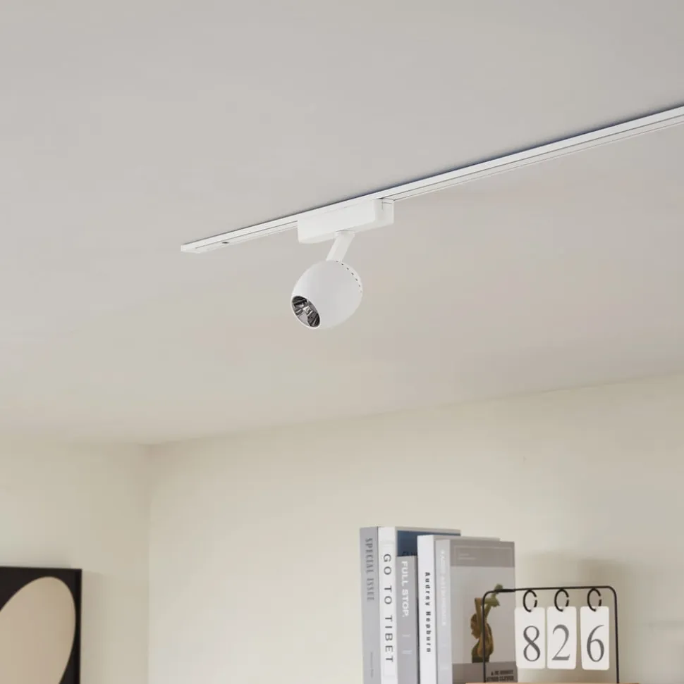 Lindby LED-spot 48 V Lumaro, hvid, Ø6cm, plast, dæmpbar