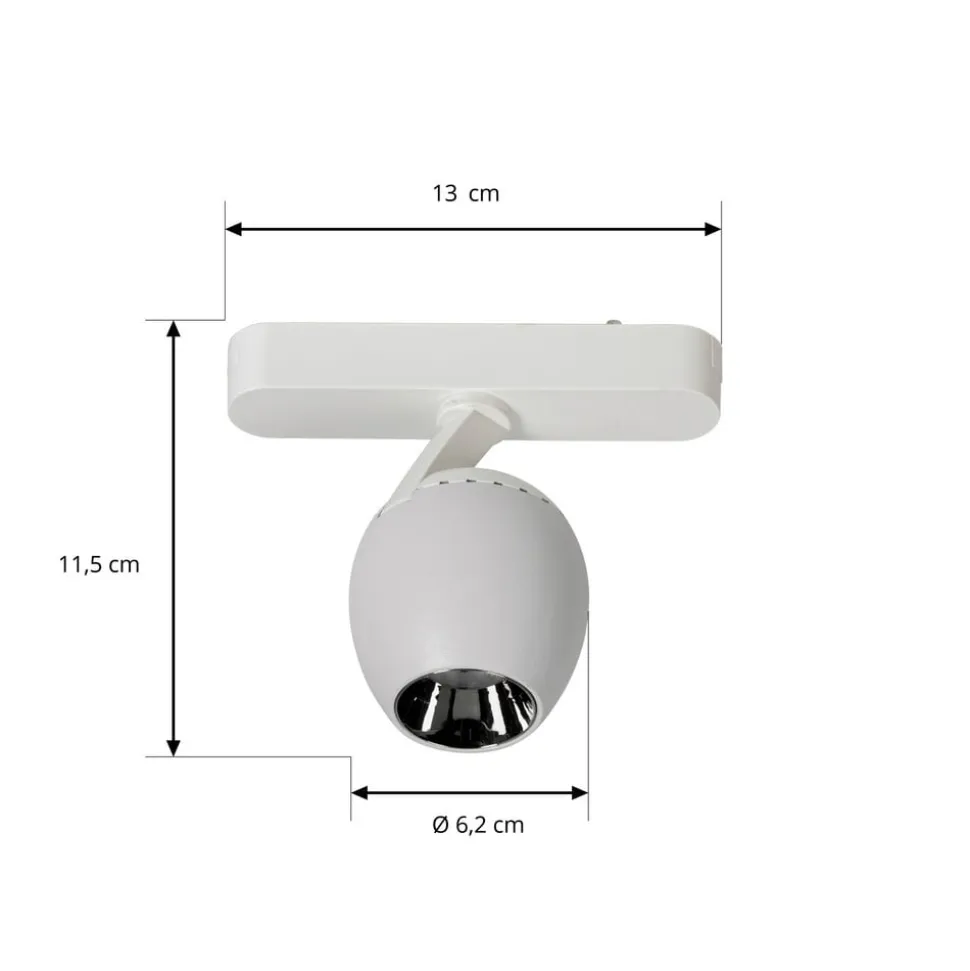 Lindby LED-spot 48 V Lumaro, hvid, Ø6cm, plast, dæmpbar