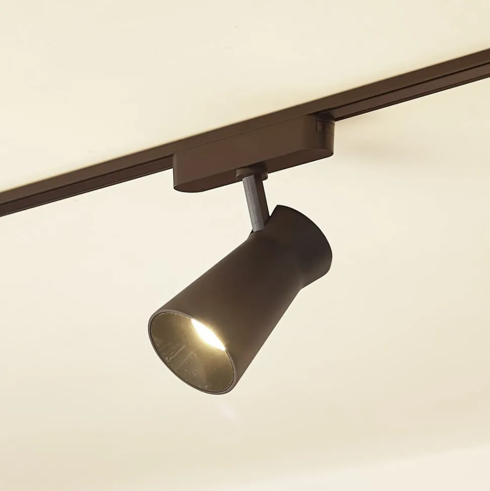 Lindby LED-spot 48 V Lumaro, sort, Ø 7 cm, dæmpbar