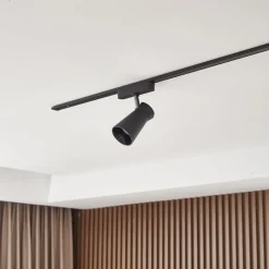 Lindby LED-spot 48 V Lumaro, sort, Ø 7 cm, dæmpbar