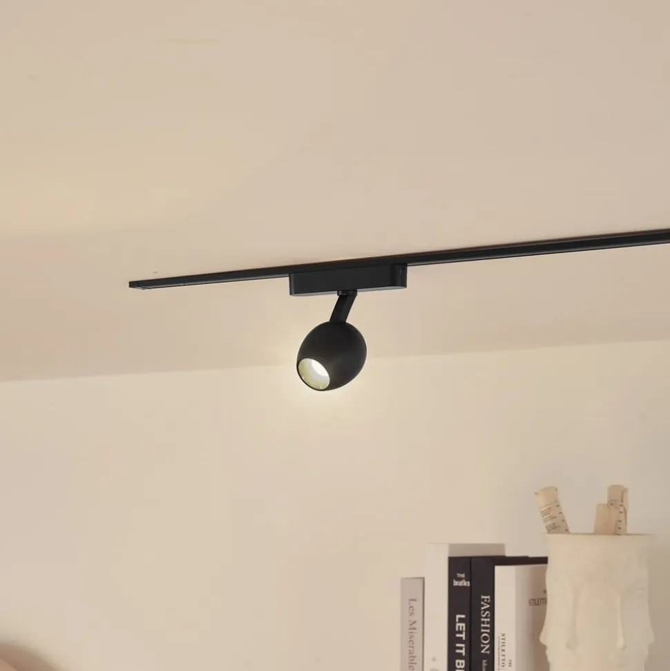 Lindby LED-spot 48 V Lumaro, sort, Ø 6,2 cm, dæmpbar
