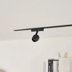 Lindby LED-spot 48 V Lumaro, sort, Ø 6,2 cm, dæmpbar
