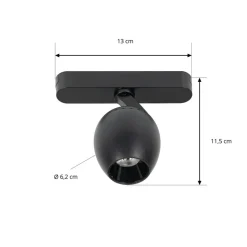 Lindby LED-spot 48 V Lumaro, sort, Ø 6,2 cm, dæmpbar