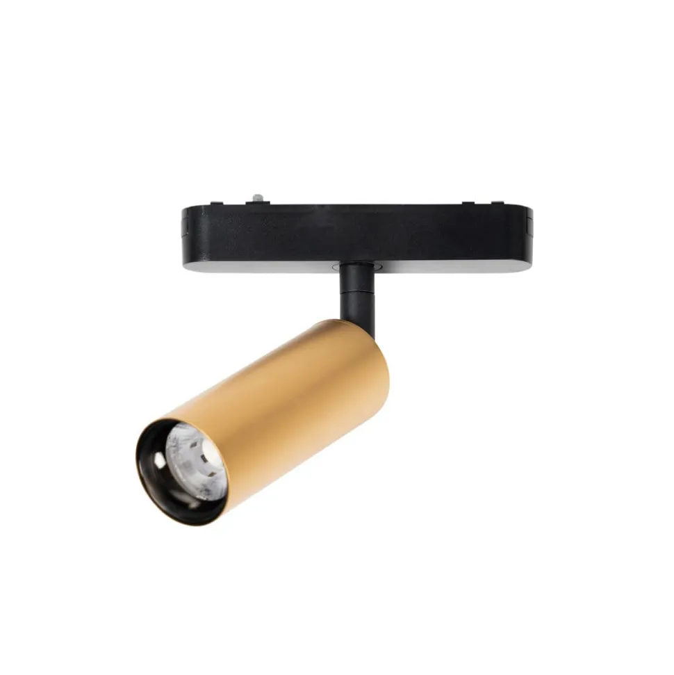 Lindby LED-spot 48 V Lumaro, guld, Ø 4 cm, aluminium, dæmpbar
