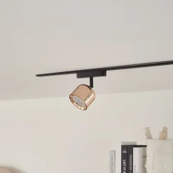 Lindby LED-spot 48 V Lumaro, rosaguld, Ø 8,2 cm, aluminium, dæmpbar