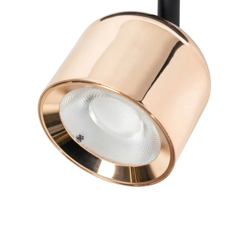 Lindby LED-spot 48 V Lumaro, rosaguld, Ø 8,2 cm, aluminium, dæmpbar