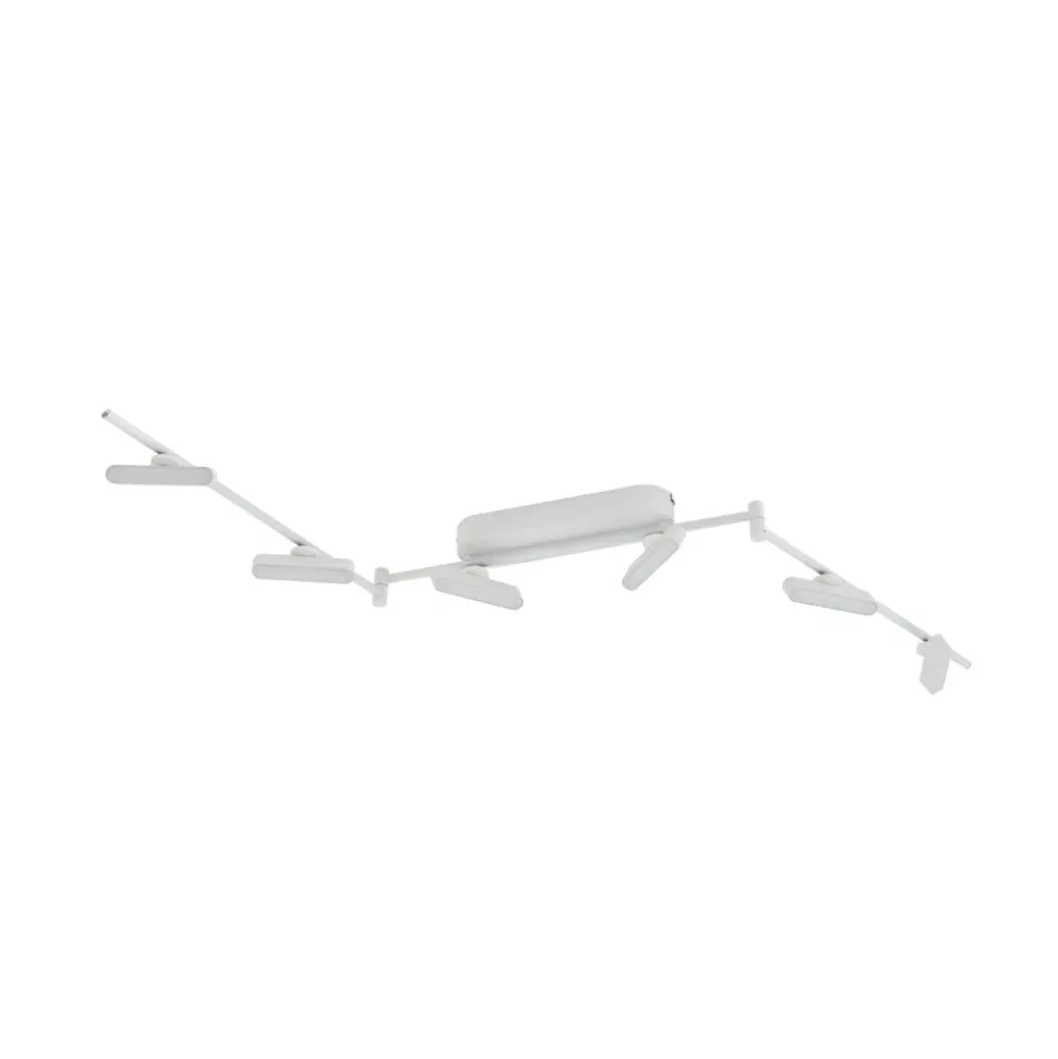 Lindby LED-spotlight Eldrin, hvid, 6 lyskilder, lysliste