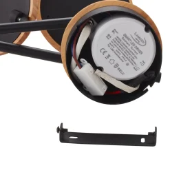 Lindby LED-spotlight Manel, træ, 84 cm lang, 4 lyskilder