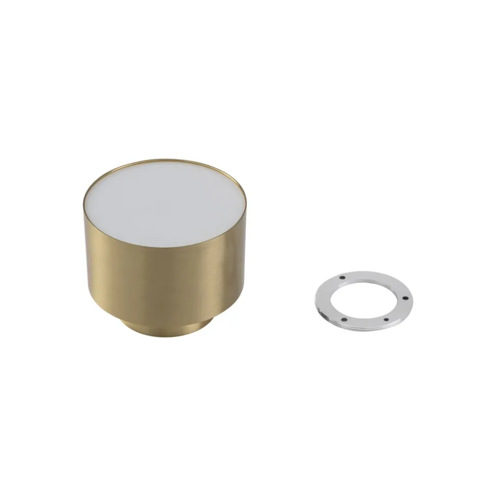 Lindby LED-spotlight Nivoria, 11 x 9 cm, guldfarvet, metal