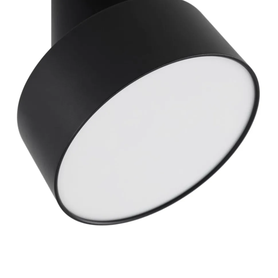 Lindby LED-spotlight Nivoria, Ø 14 cm, sort, drejelig