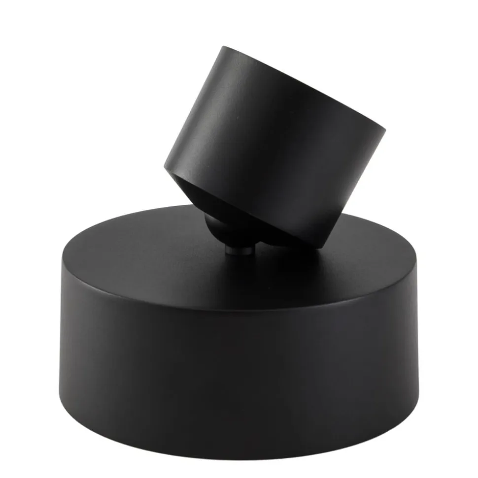 Lindby LED-spotlight Nivoria, Ø 14 cm, sort, drejelig