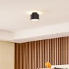 Lindby LED-spotlight Nivoria, 11 x 9 cm, sort, metal