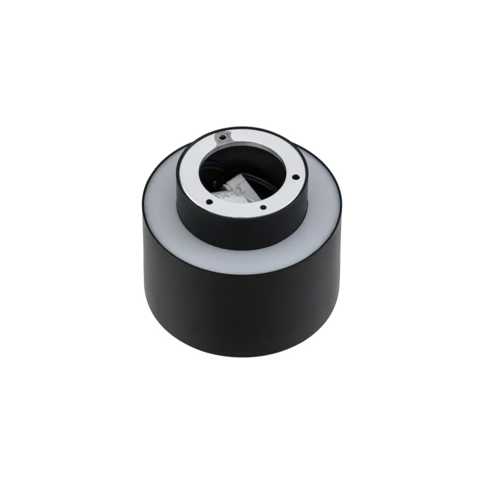 Lindby LED-spotlight Nivoria, 11 x 9 cm, sort, metal