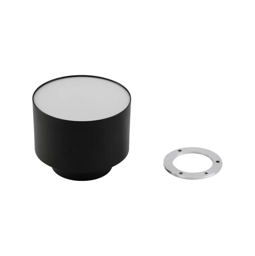 Lindby LED-spotlight Nivoria, 11 x 9 cm, sort, metal