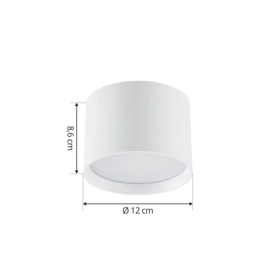 Lindby LED-spotlight Nivoria, Ø 12 cm, 15 W, hvid, metal