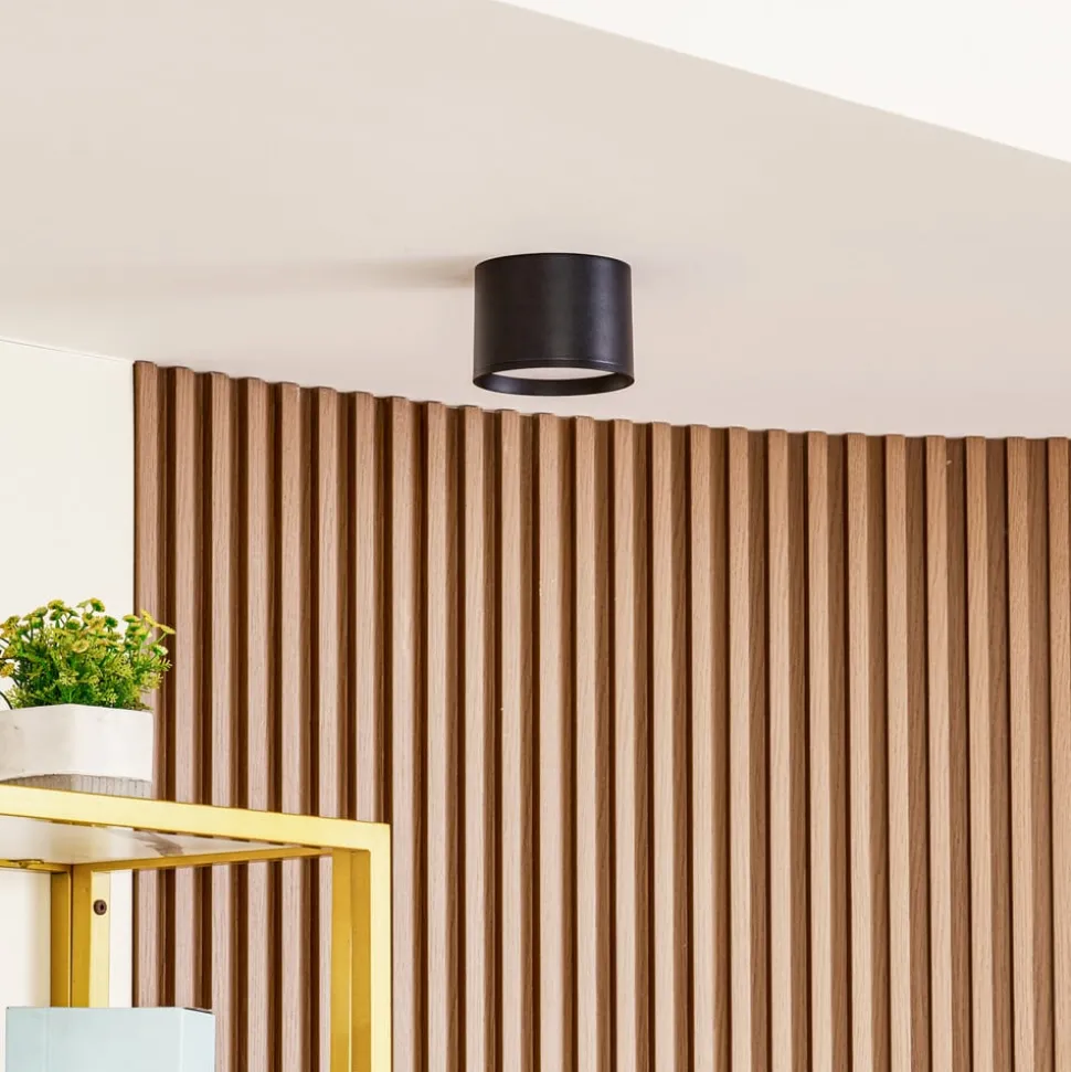 Lindby LED-spotlight Nivoria, Ø 12 cm, 15 W, sort, metal