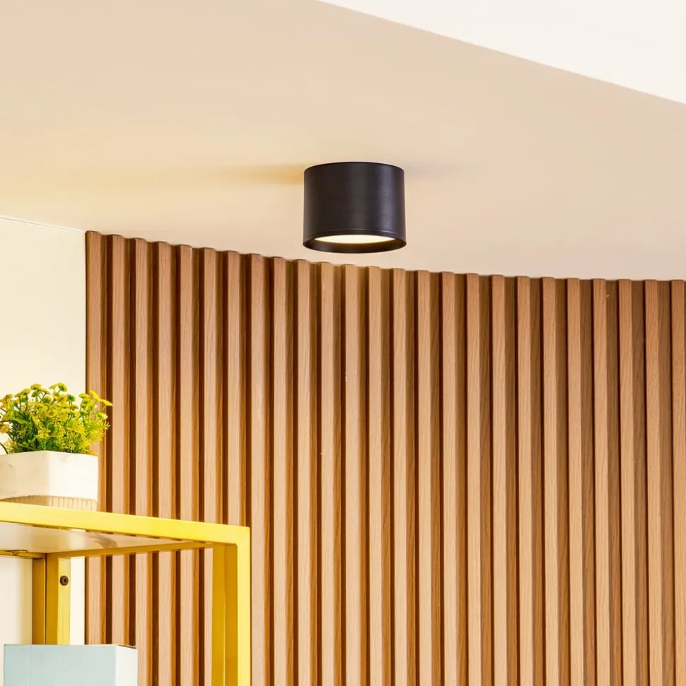 Lindby LED-spotlight Nivoria, Ø 12 cm, 15 W, sort, metal