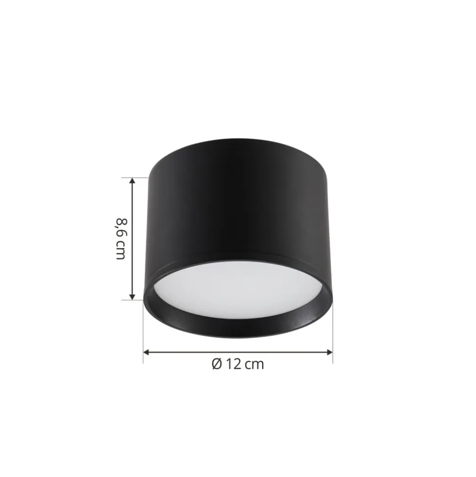 Lindby LED-spotlight Nivoria, Ø 12 cm, 15 W, sort, metal