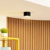 Lindby LED-spotlight Nivoria, 11 x 7 cm, sort, metal