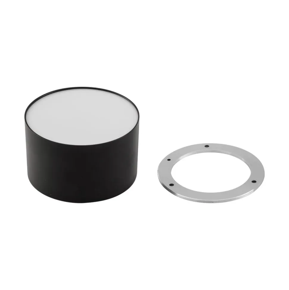 Lindby LED-spotlight Nivoria, 11 x 7 cm, sort, metal