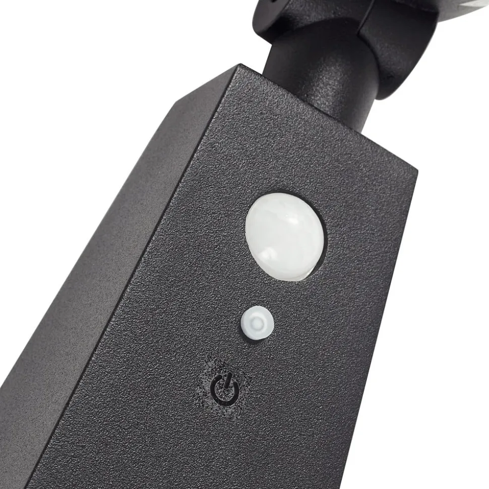 Lindby LED-spotlight Raide, sensor, sort, aluminium