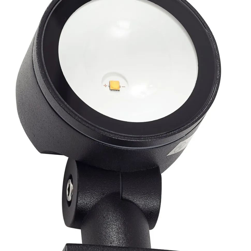 Lindby LED-spotlight Raide, sensor, sort, aluminium