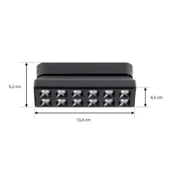 Lindby LED-strip 48 V Lumaro, sort, 12 punkter, dæmpbar