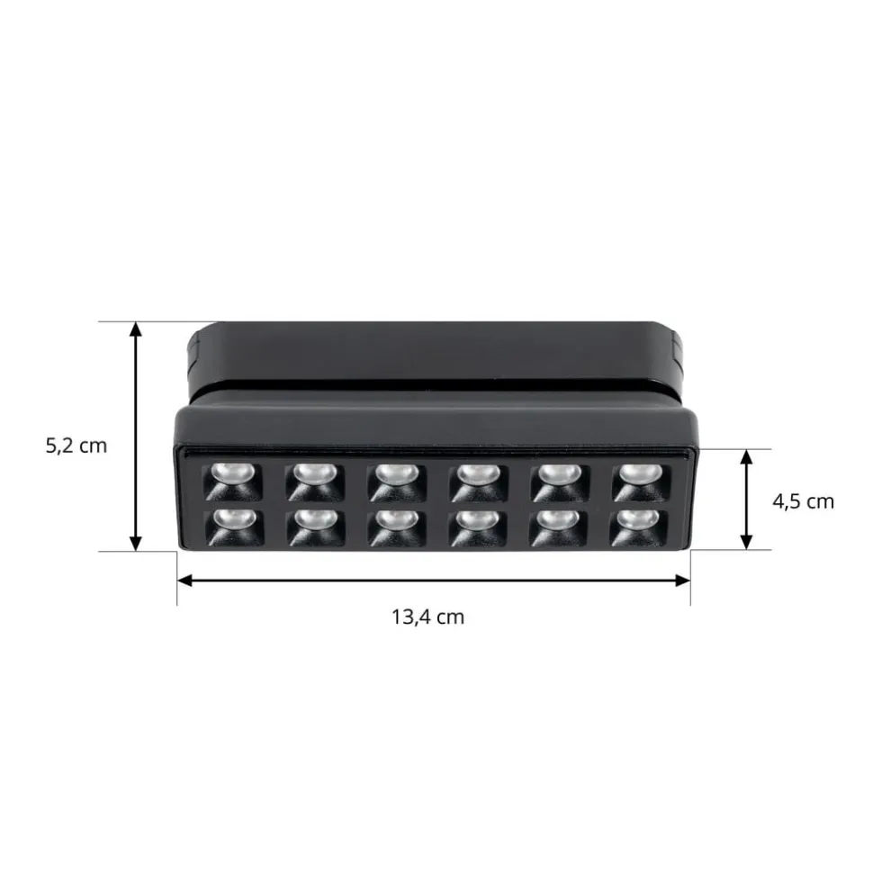 Lindby LED-strip 48 V Lumaro, sort, 12 punkter, dæmpbar