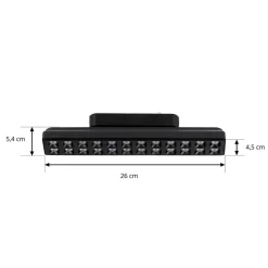 Lindby LED-strip 48 V Lumaro, sort, 24 punkter, dæmpbar