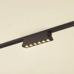 Lindby LED-strip 48 V Lumaro,sort,6 punkter,2,5cm,dæmpbar