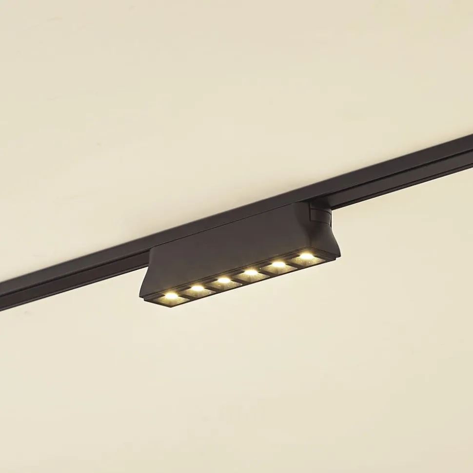 Lindby LED-strip 48 V Lumaro,sort,6 punkter,2,5cm,dæmpbar